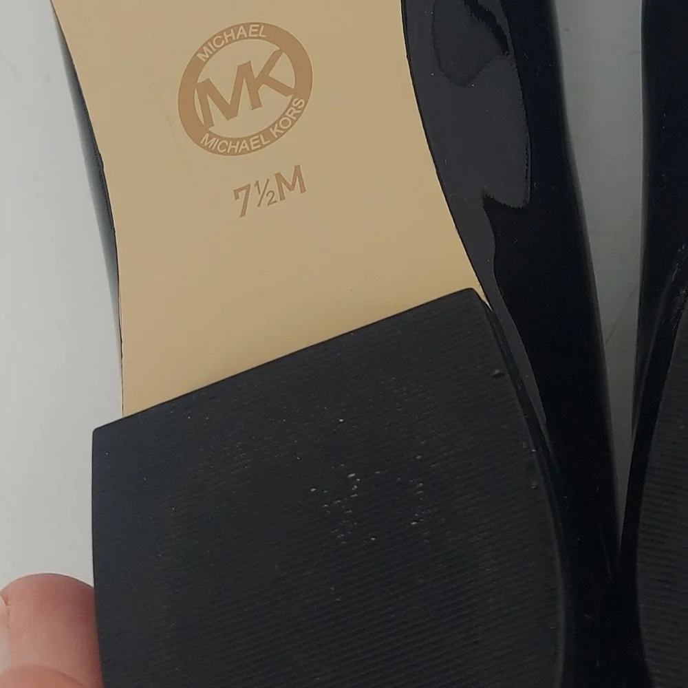 Michael Michael Kors DENA Ballet Flats Black Patent Leather Size 7.5 - Picture 9 of 9